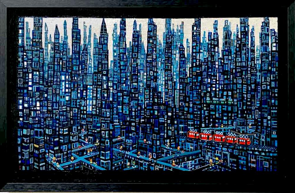 □　油彩画　青のシリーズ　/　　21.04.　a　□ □ 油彩画 青のシリーズ / 21.04. a □ □ 油彩画 青のシリーズ