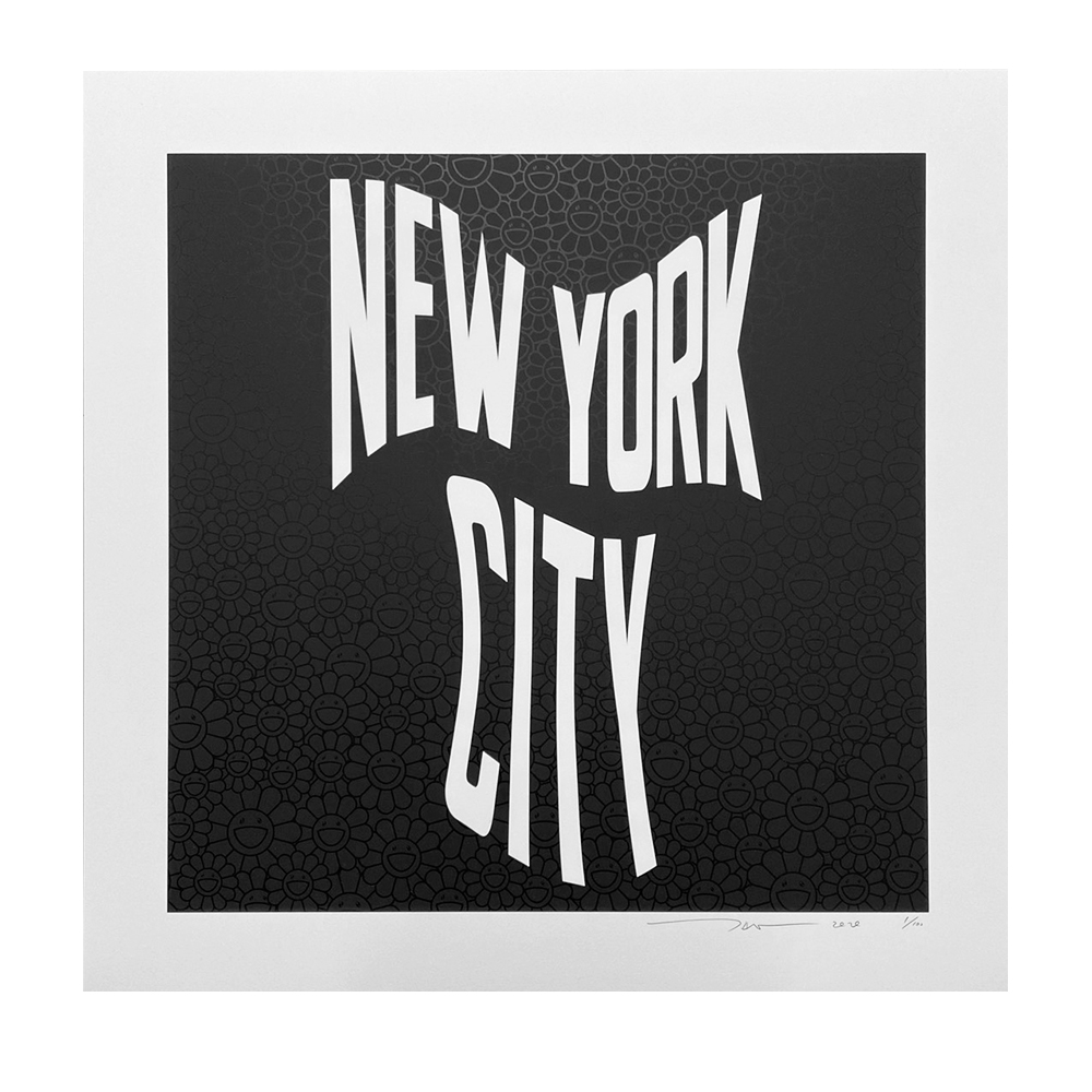 村上隆 NEW YORK CITY 夜に咲く華 版画 ポスターthe pitch