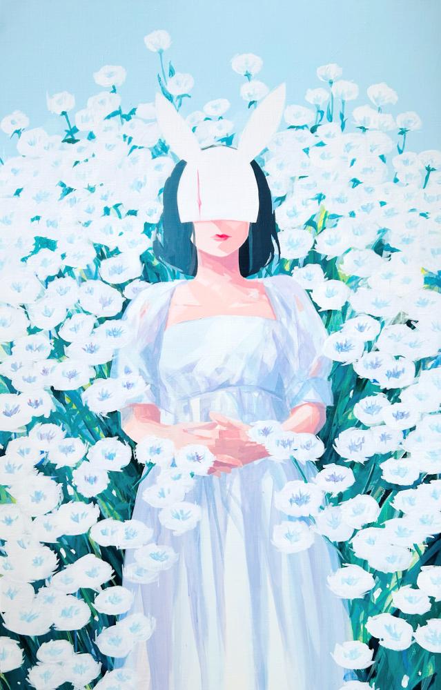 現代アート 有村佳奈 「誘い花」2017 オリジナル 現代アート 有村佳奈 「誘い花」2017 オリジナル 個展】有村佳奈（Kana