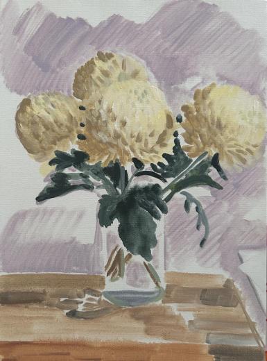 First Painting of 2024 ~Chrysanthemum~