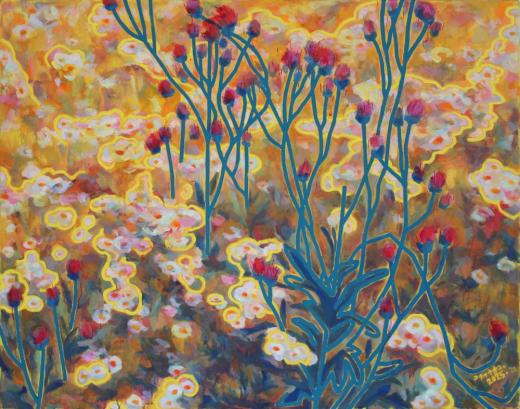 アザミがある景色