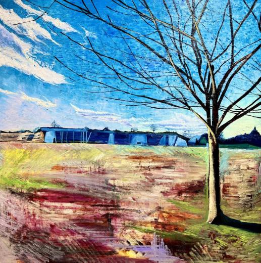 青空と公園の風景