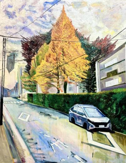 谷保の白い風景