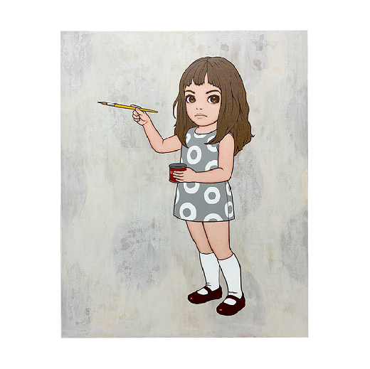 エナメルを塗る少女