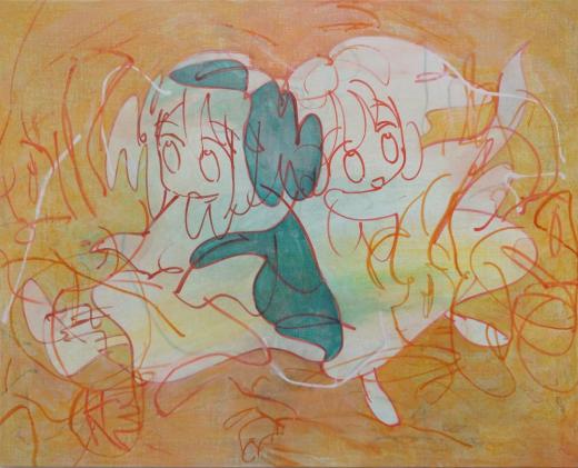 赤と黄色の中空