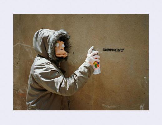 Banksy, MONKEY MASK SESSION (TAG)