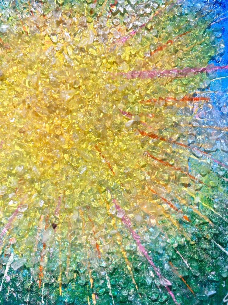 サトチヒロさん 水晶アート シルバーフレーム サトチヒロ@水晶の