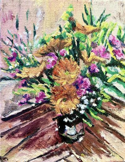 オレンジのガーベラ