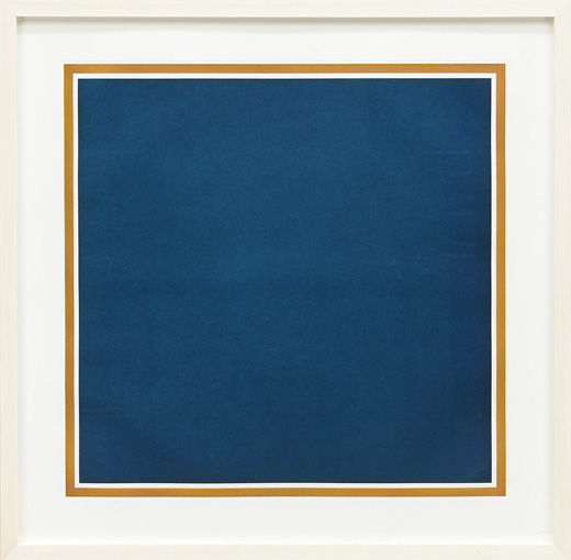 A square with colors superimposed within a Border, Colors superimposed [Blue]
