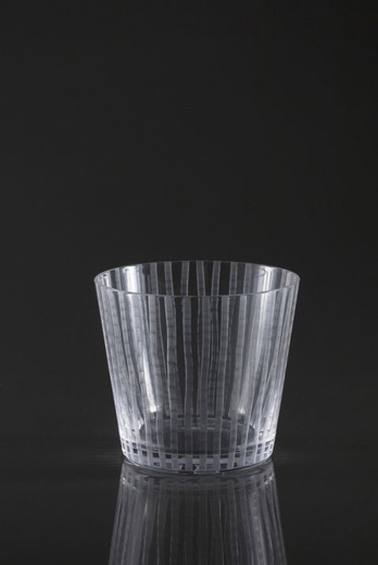 そば猪口　よろけ縞