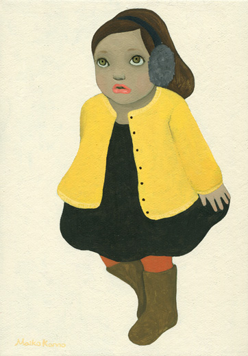 駆ける黄色いセーター