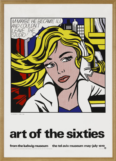 ART OF THE SIXTIES POSTER FOR THE TEL AVIV MUSEUM