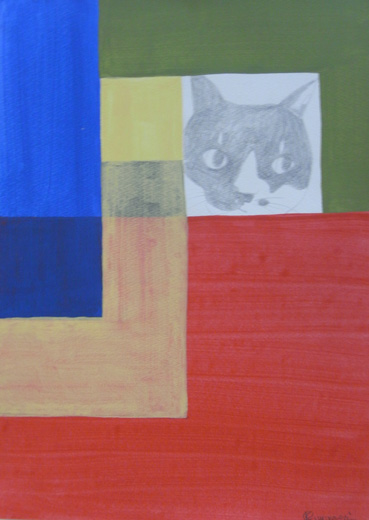 Drawing  Abstract(red cat)