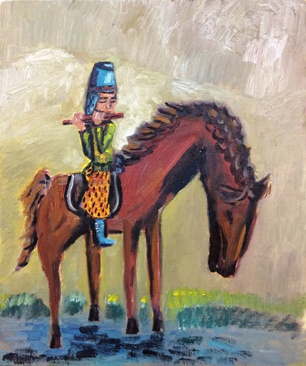 Flautist on Horseback
