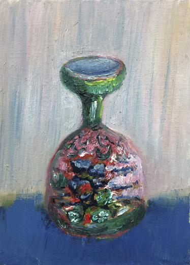 Vase with Floral Painting