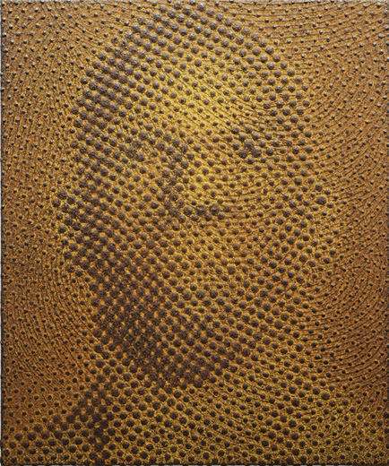 iron-oxide painting “A.L./T****91”
