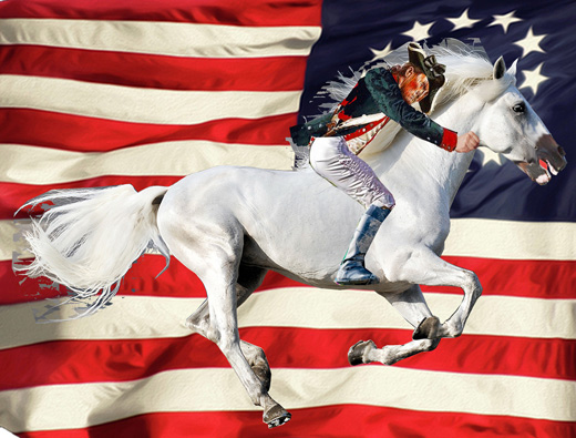 Independence Day Freedom Rider - largel flag