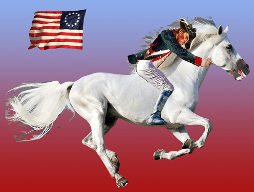 Independence Day Freedom Rider - small flag