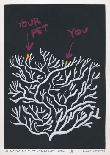 進化の木の中のあなたとペット